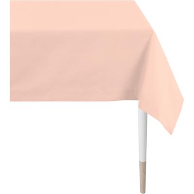 Tischdecke APELT "4362 Rips-Uni" Gr. 4, rot (apricot), Ø:170cm, Baumwolle, Polyester, Tischdecken, Tischdecke, Wasser- und Schmutzabweisend