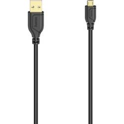 hama 00200610 Micro-USB-Kabel Flexi-Slim, USB 2.0, 480 Mbit/s, 0,75 m