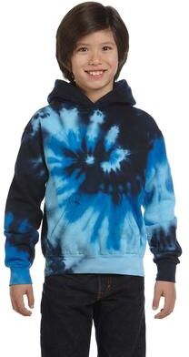 Tie-Dye CD877Y Youth Tie Dye Pullover Hoodie in Blue Ocean size M 10-12 8777Y, T8777Y