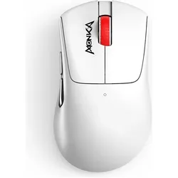 Marvo MONKA RAPID Maus weiss, 12000DPI, Tri-Mode (Kabelgebunden, Kabellos), Maus, Weiss