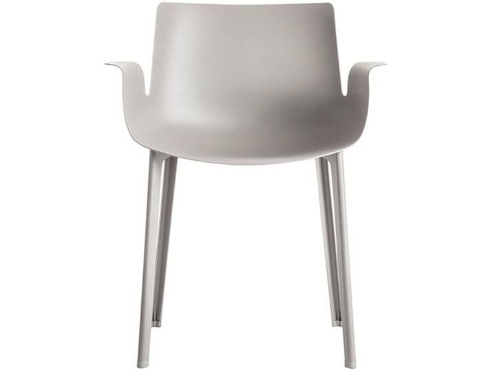 Kartell Armlehn-Stuhl Piuma grau, Designer Piero Lissoni, 62x77x54 cm