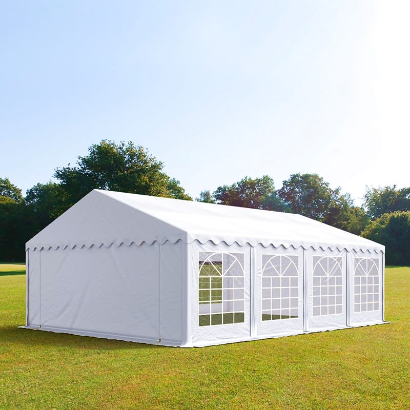 TOOLPORT 5x8m Partyzelt, PVC-Plane, weiß - (6114)