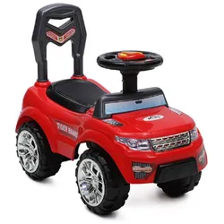 Moni Rutschauto Tiger Range mit Musik- und Lichtfunktion, Staufach im Sitz rot