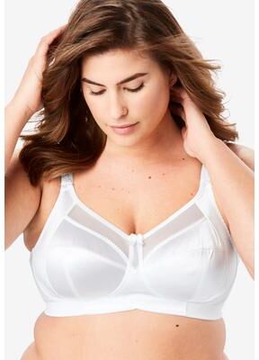Plus Size Women's Goddess® Keira Satin Wireless Bra by Goddess in White (Size 42 C)
