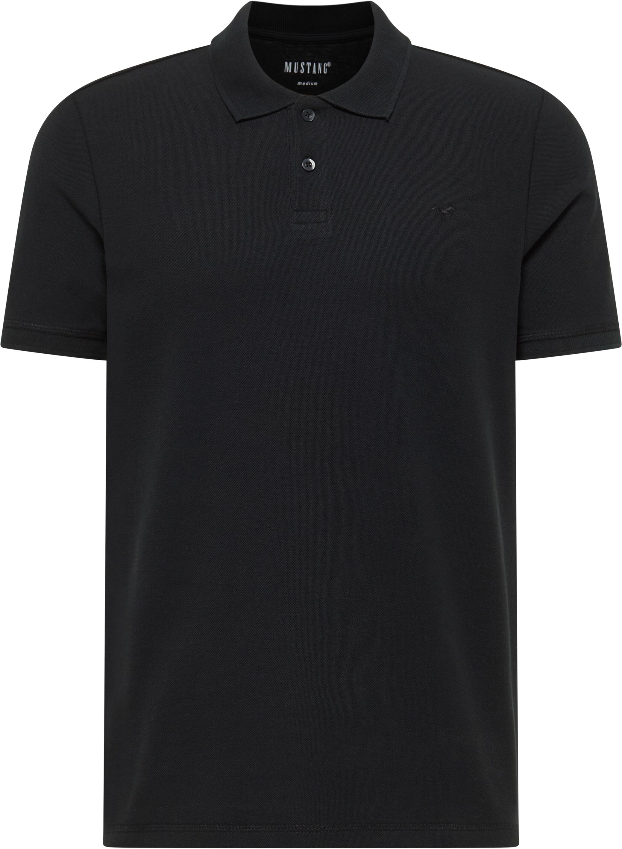 Kurzarmshirt MUSTANG "Herren Style Palco", Herren, Gr. S, schwarz, Strick, 100% Baumwolle, Rundhals, Shirts Kurzarmshirt schwarz S
