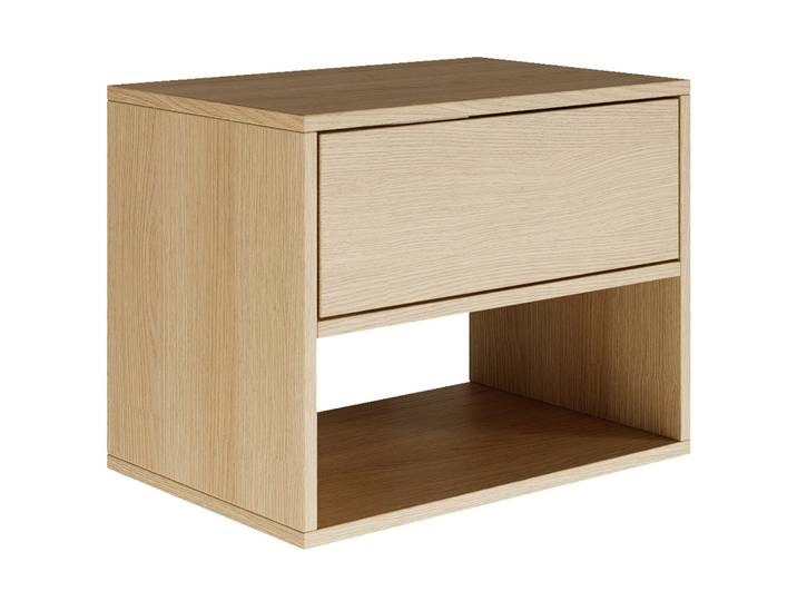 Hängender Nachttisch Framme mit Schublade und Fach, 50 cm,
