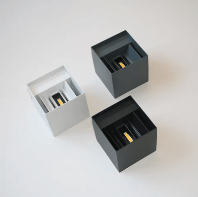 Inspire Curations Modern Square Waterproof Outdoor Wall Lamp Aluminum Porch & Courtyard Wall Light cold White 6w white Body