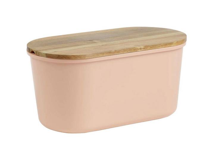 Echtwerk Brotbox, Koralle, Holz, Akazie, länglich, 37x21.5x17.20 cm, Schneidebrett, Küchenzubehör, Vorratsbehälter, Brotkästen