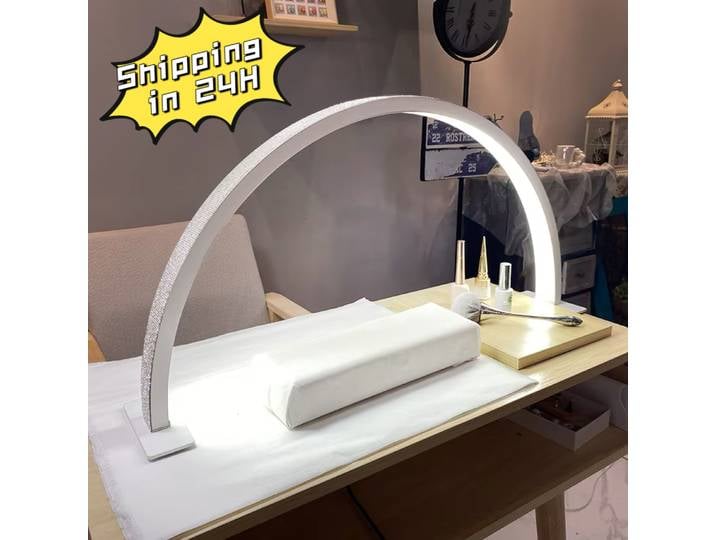 48W demi-lune lampe pour bureau d'ongle réglable 3000K-6000K maquillage manucure Salon de beauté interrupteur tactile lumière LED demi-lune lampe à ongles