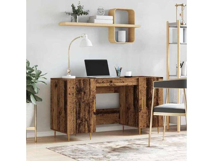 Moderne Bureau d'étude - Design élégant - Bois ancien 140x50x75 cm Bois d'ingénierie @FR(323205)