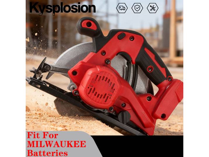 Scie circulaire électrique sans fil de 7 pouces, 1400W, lame à angle réglable, pour le travail du bois, pour batterie milwaukee 18V