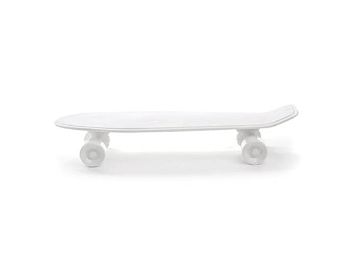 SELETTI Vorratsdose Skateboard Tablett Kuriositäten, Porzellan, Weiß, 58 x 15 x 11 cm