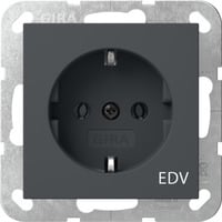 Steckdose Aufdruck EDV anthrazit, Retail