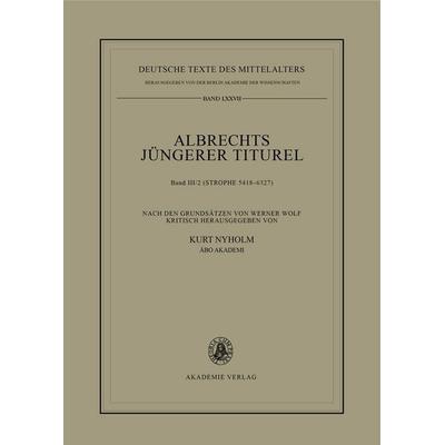 Strophe 5418–6327, Gebundene Ausgabe von Mann, De Gruyter, 978-3-05-001780-8