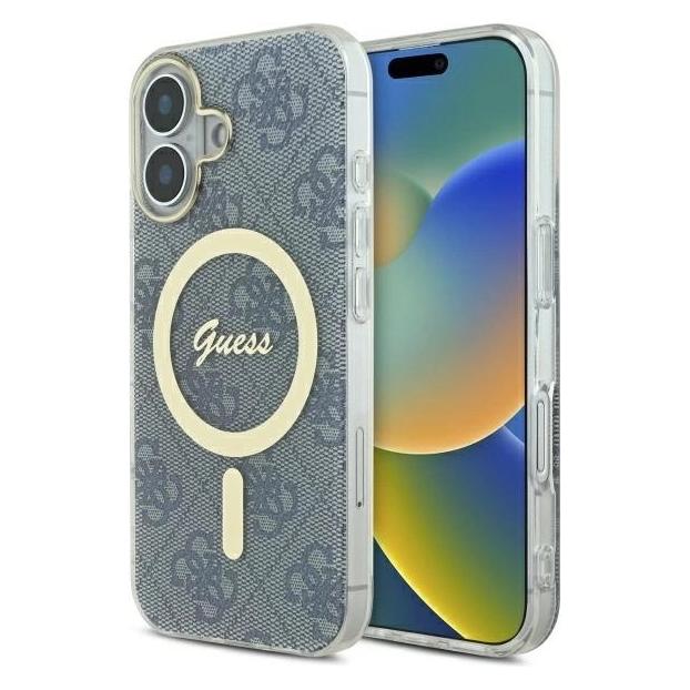 Guess GUHMP16SH4STB iPhone 16 6.1" niebieski/blue hardcase IML 4G MagSafe (Apple iPhone 16) (GUE004034-0)
