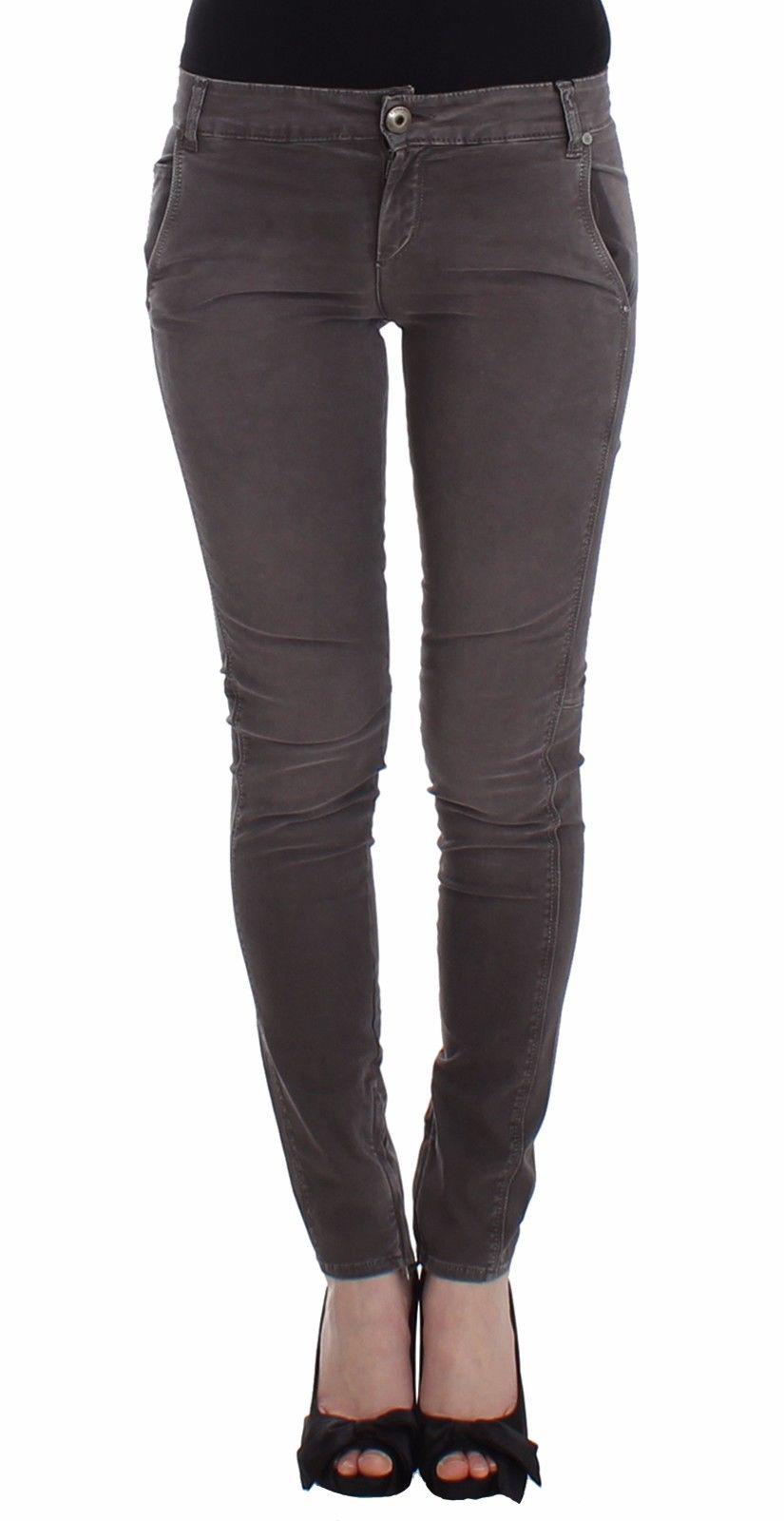 Ermanno Scervino Graue Slim Jeans Denim-Hosen Schmale Beine Stretch