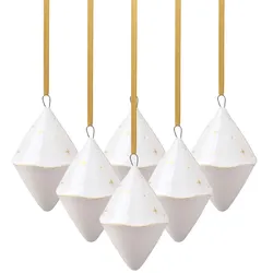 like. by Villeroy & Boch Winter Glow Ornament Doppelkegel 6er Set