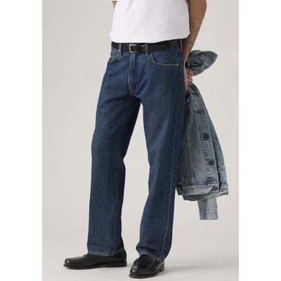 5-Pocket-Jeans LEVI'S "555 RELAXED STRAIGHT", Herren, Gr. 34, Länge 32, blau (check the score), Denim/Jeans, Obermaterial: 100% Baumwolle, relaxed fit, Jeans 5-Pocket-Jeans