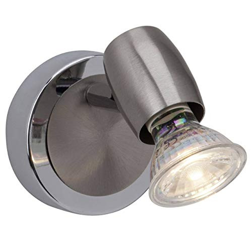 Brilliant Wesley LED wandspot ijzer/chroom met draaibare kop