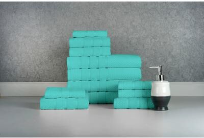 Bibb Home 12 Piece Egyptian Cotton Towel Set