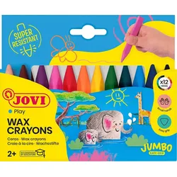 JOVI Wachsmalstifte Jumbo Easy Grip, 12 Stifte