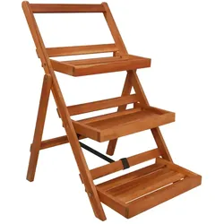 Helloshop26 - 3-stufiger klappbarer Pflanzkastenständer 50 x 63 x 80 cm Akazie braun 02_0045886