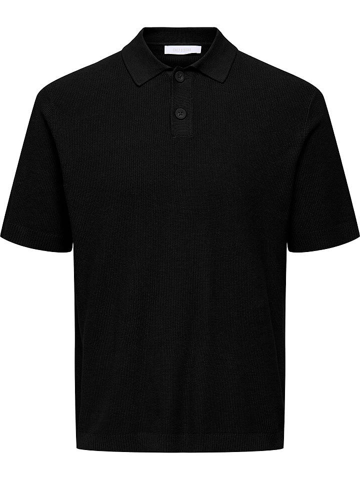 ONLY & SONS Poloshirt "Tony" in Schwarz - S