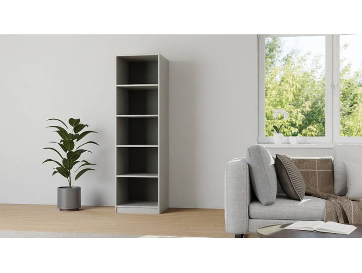 Armoire de rangement pour dossiers ouverte sur mesure Mélaminé premium Gris