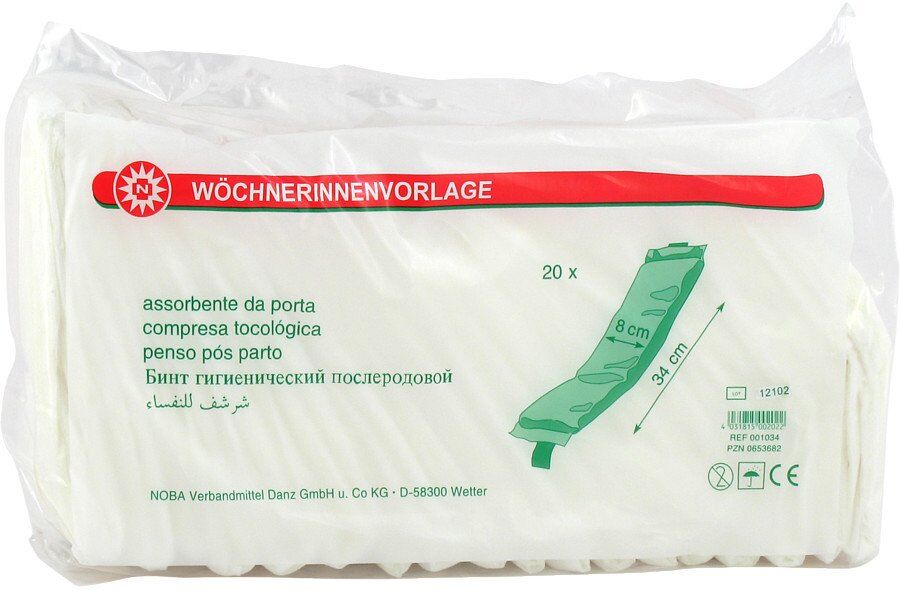 Wöchnerinnenvorlage 8x34 cm 20stk