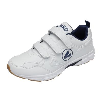 Sneaker JAKO "J-FSHALEV", Herren, Gr. 38, weiß (weiß, dknavy), Synthetik, Schuhe Sneaker, nichtabfärbende Sohle, gute Dämpfung