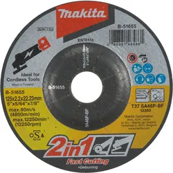 Makita Schruppscheibe 2in1, 125 x 2 mm - B-51655