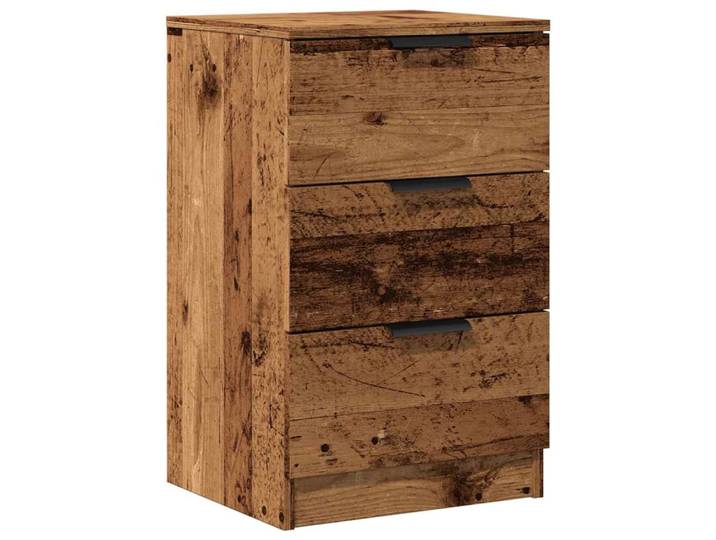 Table de chevet bois transformé argile marron 40 x 36 x 65 cm