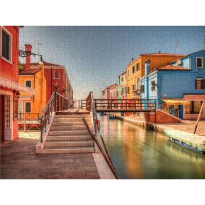 CALVENDO Puzzle Brücke am Rio San Mauro | 1000 Teile Lege-Größe 64x48cm Foto-Puzzle für glückliche Stunden