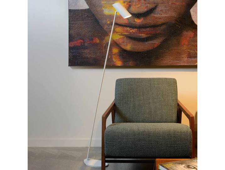 Lucide Stehlampe Hester, weiß / opal, für Arbeitszimmer / Büro, Metall, Modern, Stehlampe