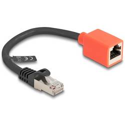 Delock 88197 RJ45 Patchkabel CAT 6a S/FTP 0.20 m Schwarz, Rot Geschirmt 1 St.