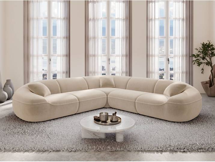 Stoff Ecksofa Solmare L-Form