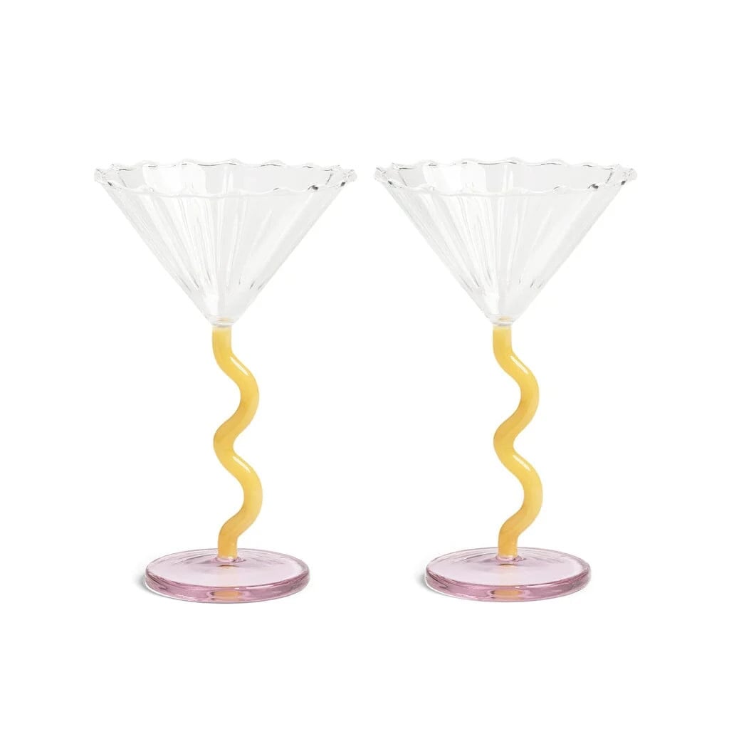 &Klevering Coupe Curve Karamel Set van 2