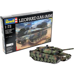 Revell Modellbausatz 03180 Leopard 2 A6-A6M, 168 Teile, Level 4, ab 12 Jahre, Maßstab 1:72