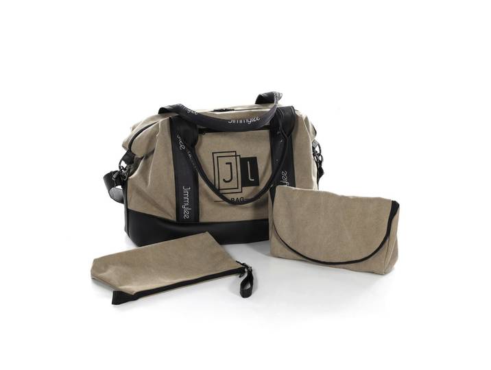 Jimmylee Weekender, Sandfarben, Textil, UV 50+, Oeko-Tex® Standard 100, Made in Europe, Innensteckfächer, Tragehenkel, verstellbarer Schultergurt, gepolsterter Schultergurt, Kulturbeutel mit Aufhängehaken, Baby on Tour, Kinderwagen, Wickeltaschen & Wickelrucksäcke