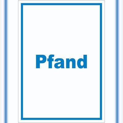 HB-Druck Pfand Mülltrennung Aufkleber mit Text A4 (210x297mm)