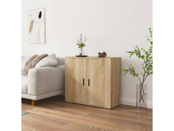 {Beige}Buffet bahut - Moderne-design - bois d'ingénierie - chêne sonoma - Pour salon - 80x33x70 cm 50fws91l