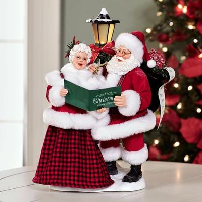 Enesco/Dept 56 Merry Carolers Musical Clothtique Red , Red