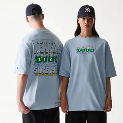 NEW ERA Baseball Birds Character Graphic Oversized T-Shirt - Pastellblau - L