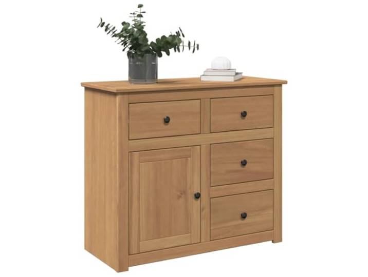 HEFZGDB Kiefernholz Sideboard als Anrichte mit Schubladen und Fach aus Massivholz Kiefer für Stauraum, Sideboard mit 4 Schubladen und Fach