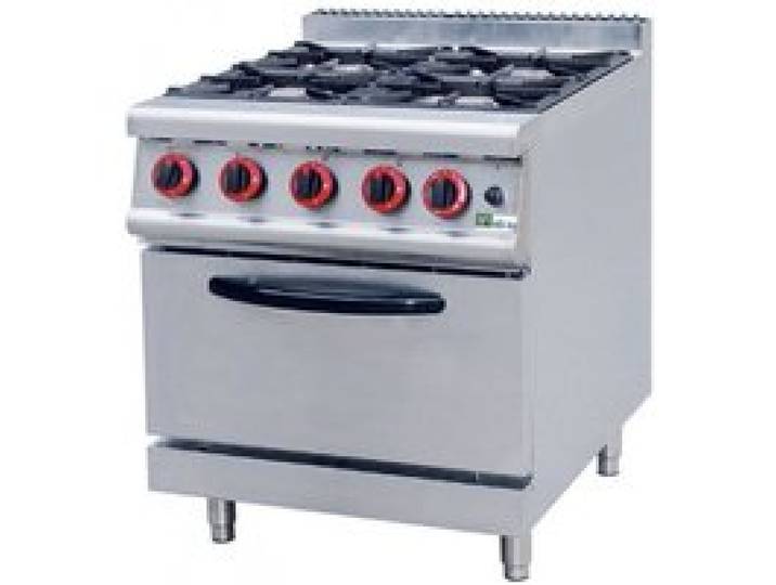Fourneau Gaz sur Four Série 700 - 4 à 6 Brûleurs - AFI Collin Lucy - - Inox 700x700x850mm 850