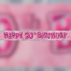50. Geburtstag | Banner pink