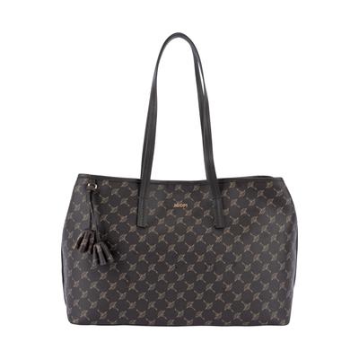 Shopper JOOP "cortina 1.0 imogen shopper lho", Damen, Gr. B/H/T: 40cm x 27cm x 13cm, braun (seal braun), Lederimitat, Taschen Shopper, Damen Handtasche, Schultertasche, Umhängetasche mit modischen Quasten