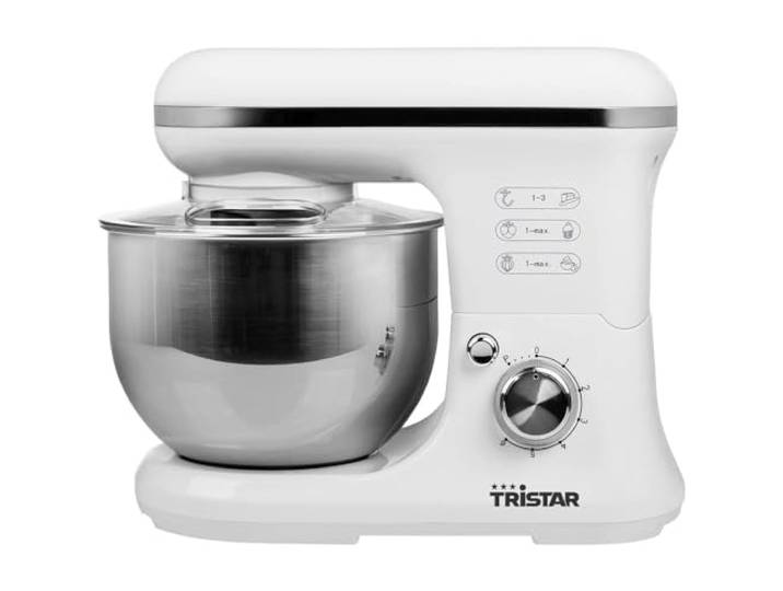 Tristar MX-4817 Keukenmachine – 5 Liter – Kloppen, Mixen en Kneden - 1200 Watt - Wit
