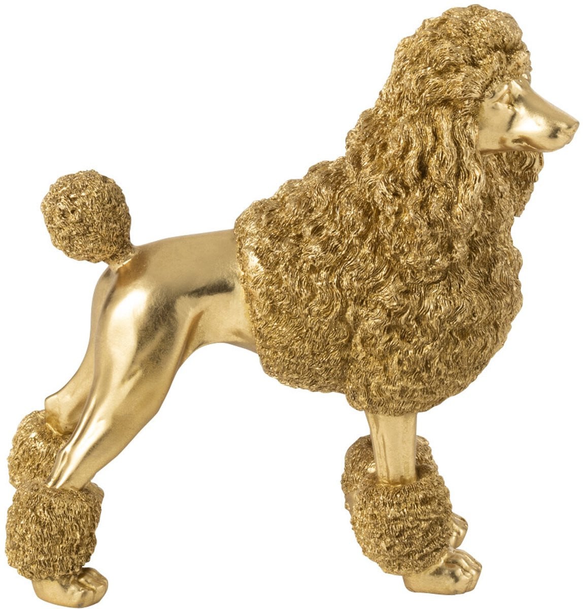 J-Line Poedel figuur staand - Goud - Medium - Polyresin