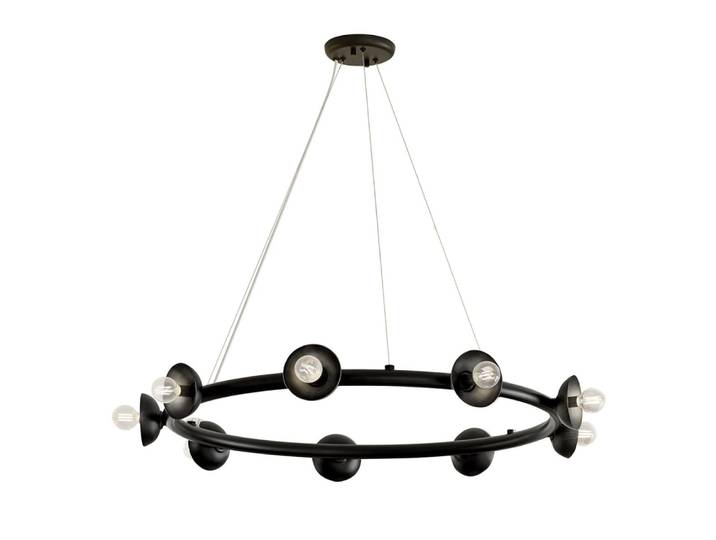 Lustre 9 Lumières Acier